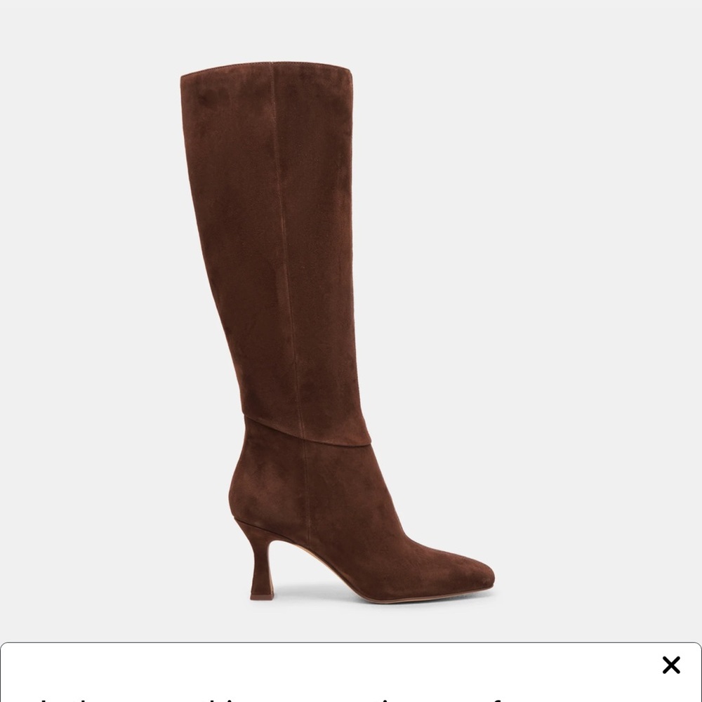 Dolce Vita Brown Heeled Boots - Wide Calf 8.5